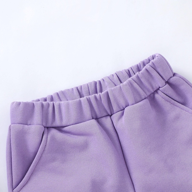 Winter 2Y-7Y Organic Cotton, Polyester Pullover Hooded Sweater Pant set-BS63F